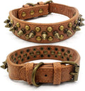 Spiked Dog Collar Soft Pu Leather Mushrooms Rivet Spike Studded Puppy by Unknown