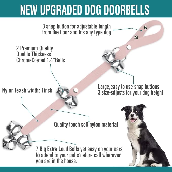 BLUETREE 2 Pack Dog Doorbells Premium Quality Training Potty Great Dog Bells - Image 2