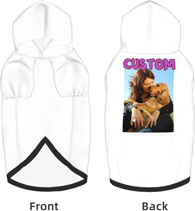 Custom Dog Hoodie Add Your Design Soft & Warm Personalized Photo Text Logo Name - Image 5
