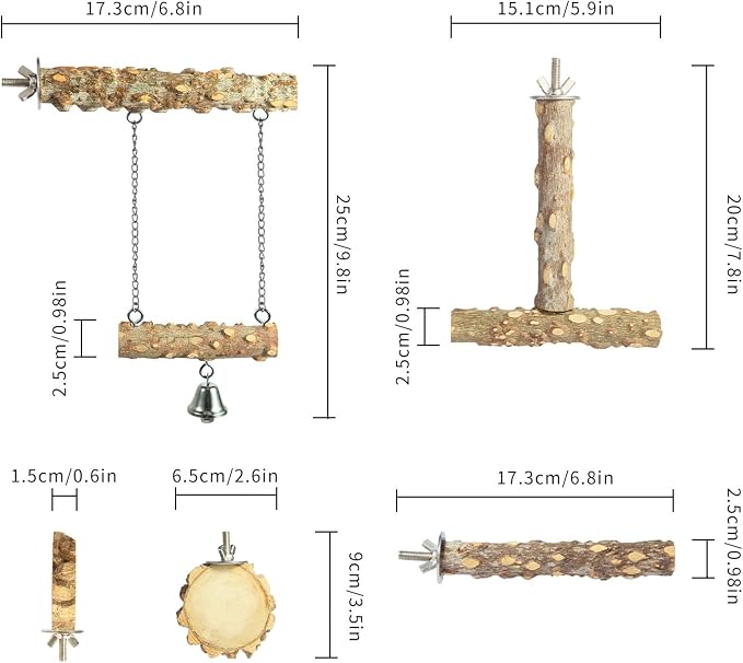 Bird Perches, Bird Perch Chewing Stick Cage Accessories Parrot Climbing - Image 2