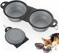 Pawaboo 2-in-1 Collapsible Dog Bowls, Dual Puppy Food and Water Bowls, 180° by Pawaboo