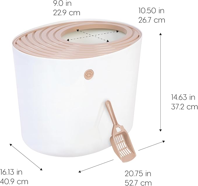 IRIS USA Cat Litter Box, Large Top Entry - Image 2