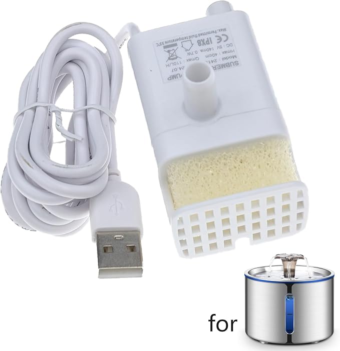 Replacement Pump for Cat Water Fountain Dog Water Dispenser Ultra Quiet Long - Image 2