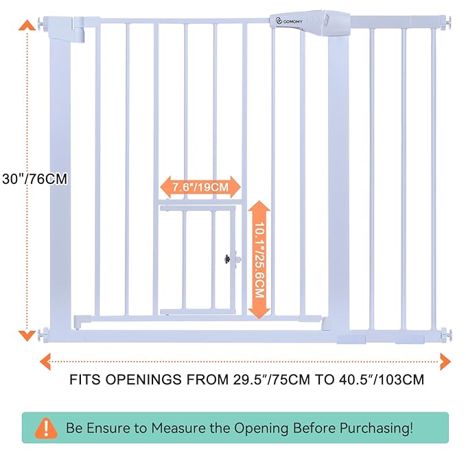COMOMY Auto Close Baby Gate - Image 2