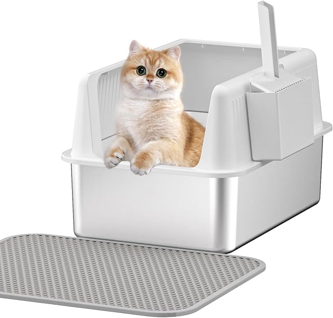 Stainless Steel Cat Litter Box by Unknown