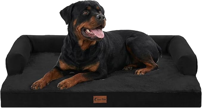 Orthopedic Dog Beds for Extra Large Dogs, Waterproof Egg Crate Foam XL Dog Bed by CasaPaw