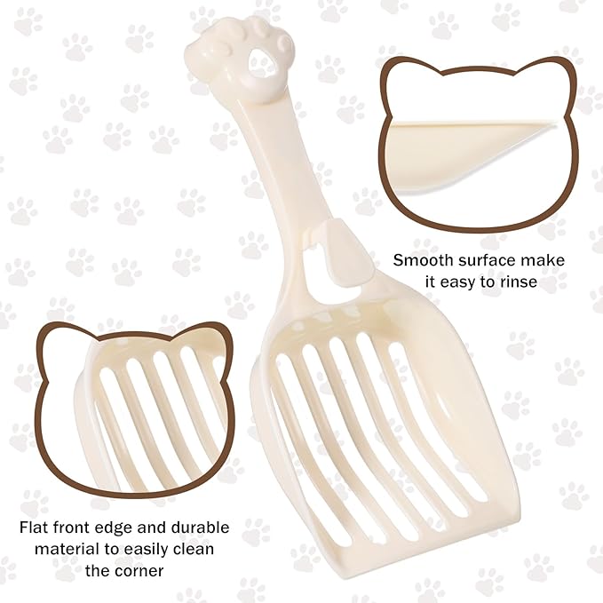 Cat Litter Scoop, Durable Plastic Kitty Litter Sifter Scooper - Image 3