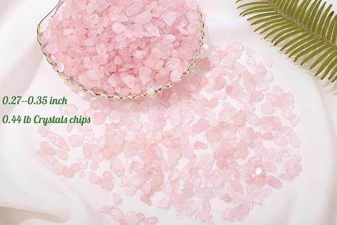 Rose Quartz Healing Crystal Chips Bulk Gemstones Sets Tumbled Crushed Stones - Image 5