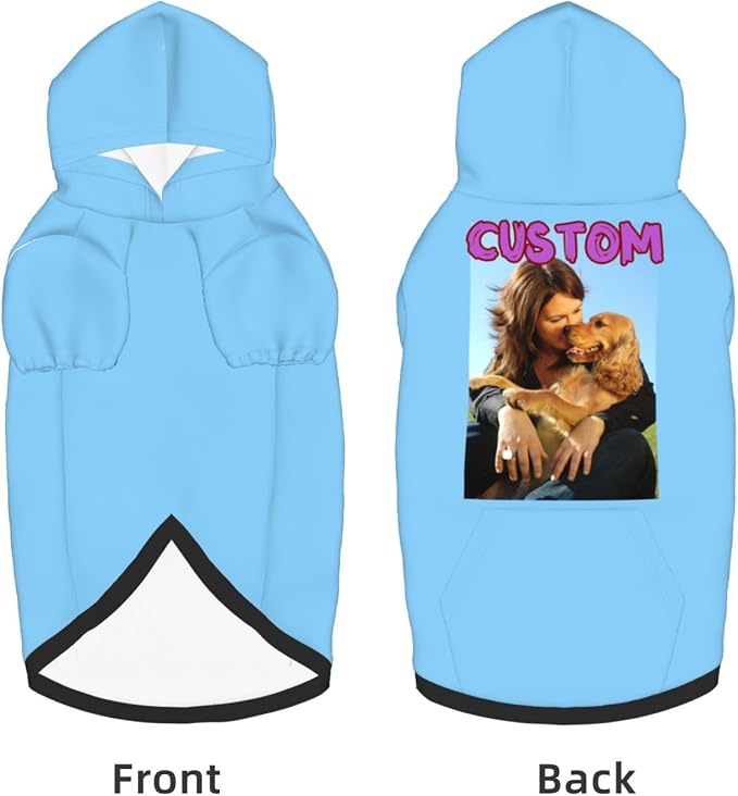 Custom Dog Hoodie Add Your Design Soft & Warm Personalized Photo Text Logo Name - Image 5