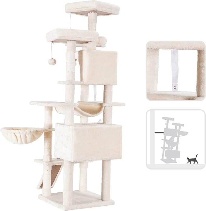 Hey-brother Cat Tree, 71 inches XL Large Cat Tower - Image 7