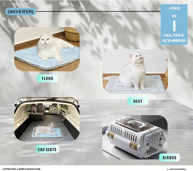 Two Uses'Cat Mat, Self Warming&Cooling Cat Mat.18 * 24in-Cooling Cat - Image 7