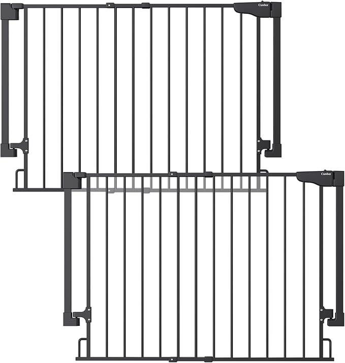 Cumbor 2 Pack 29.2-43" No Bottom Bar Baby Gate by Cumbor
