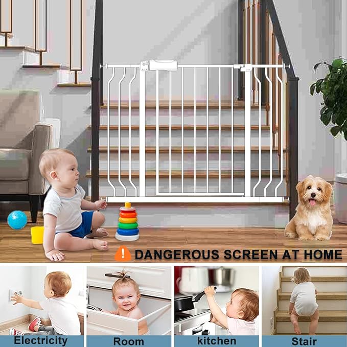 57.5-62" Extra Wide Baby Gate for Doorways - Image 8