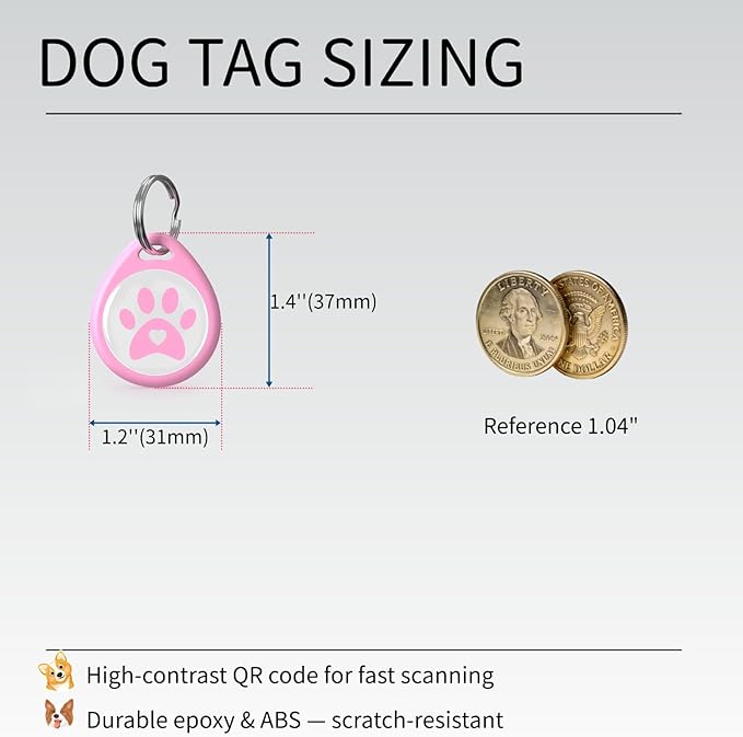 Smart QR Code Pet ID Tag for Dogs & Cats – Anti-Lost Collar Tag - Image 2