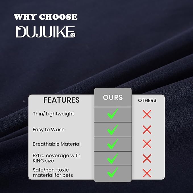 DUJUIKE Waterproof Bed Cover for Dog and Cats, Pet Hair Resistant Bed Sheet - Image 4