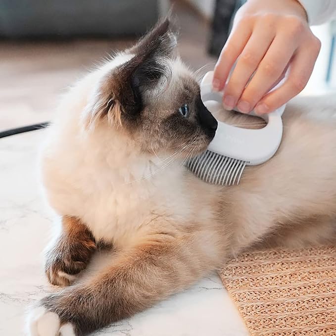 Leo's Paw The Original Pet Hair Removal Massaging Shell Comb Soft Deshedding - Image 5