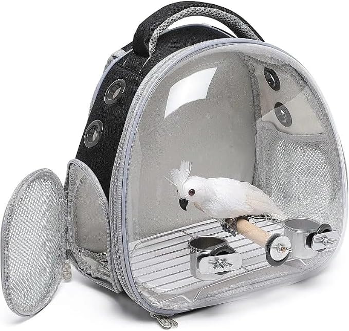 Bird Travel Carrier: Portable Backpack Cage by Unknown