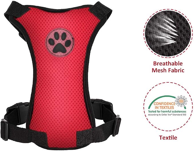 SlowTon Dog Seat Belt Harness for Car, Dog Car Harness Adjustable Mesh - Image 3