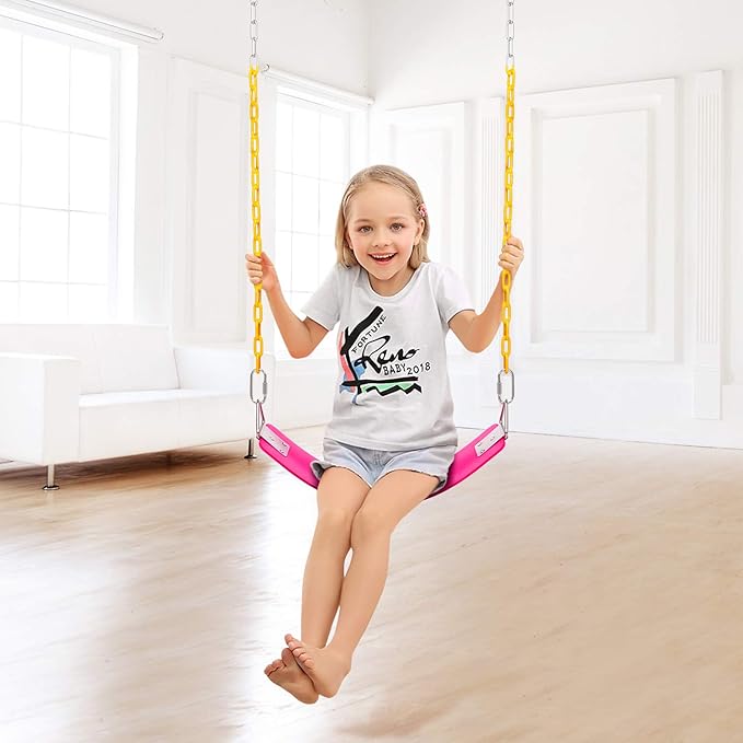 AGPTEK Swing Set, Seat with 66 Inch Anti-Rust Chains Thermoplastic Coated - Image 9