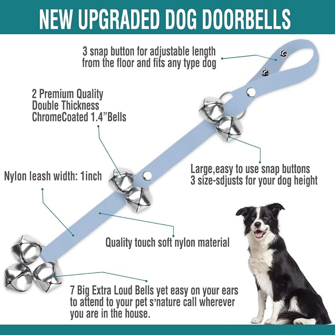 BLUETREE 2 Pack Dog Doorbells Premium Quality Training Potty Great Dog Bells - Image 2