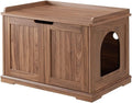 unipaws Cat Litter Box Enclosure Furniture, Hidden Litter Box Cover Washroom by unipaws