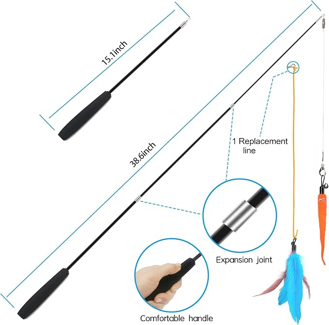 ZPH Cat Toys Interactive for Indoor Cats, Interactive Feather Toy for Teaser - Image 5