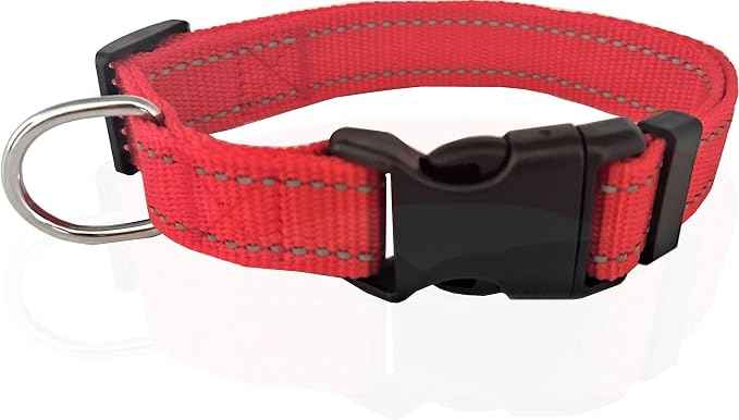 Adjustable Nylon Dog Collar, Reflective Collar 1 Inch 3/4 Inch 5/8 Inch Wide