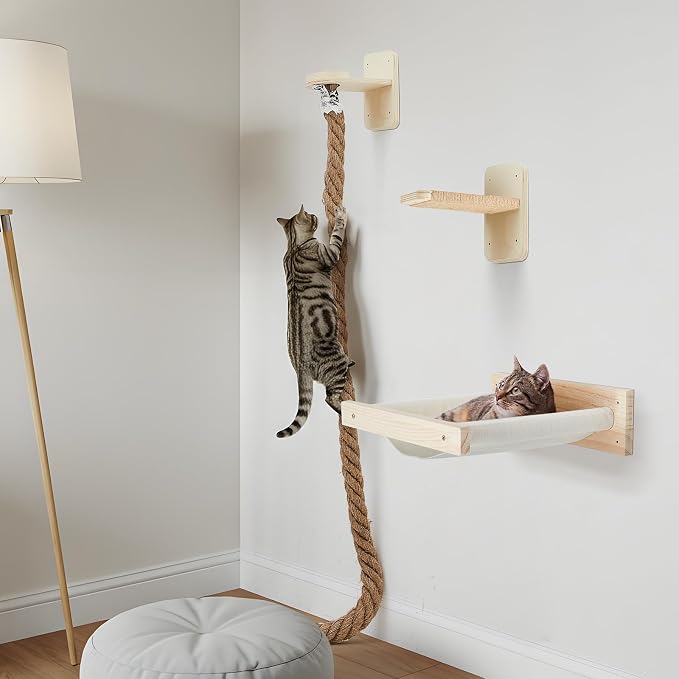 Weysat 3 Pcs Cat Wall Hammock Mounted Shelves by Weysat