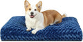 KSIIA Washable Dog Bed Comfy Dog Crate Pad Deluxe Plush Pet Bed Non-Slip Kennel by KSIIAPetProducts