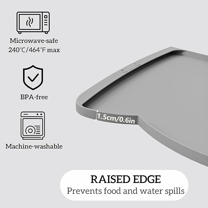 OHMO Dog Food Mat w/Residue Collection Pocket Silicone Pet Feeding Mat - Image 4
