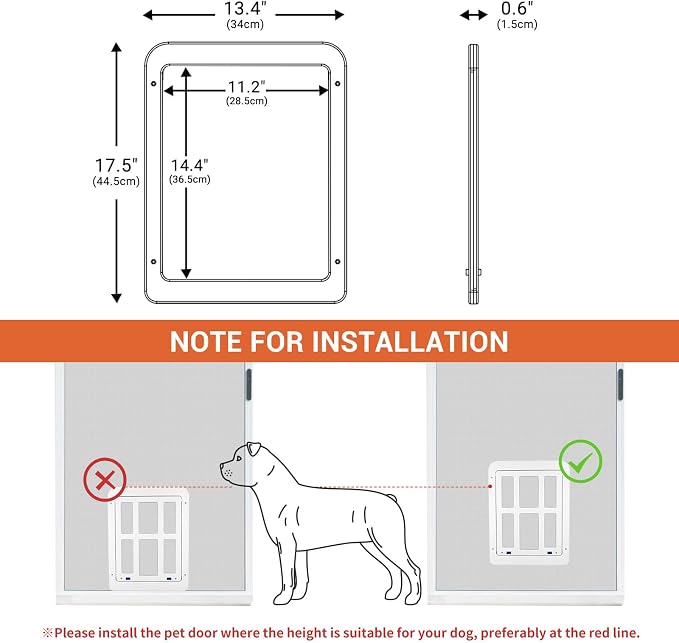 PETLESO Large Dog Door for Screen Door - Image 3