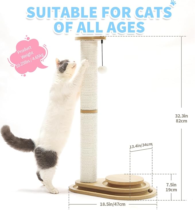 Made4Pets Cat Scratching Post Cat Scratcher Kitten Toys - Image 6