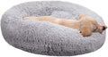 BODISEINT Faux Fur Dog Bed, Shag Round Anti-Anxiety Pet Calming Doughnut Cuddler by BODISEINT