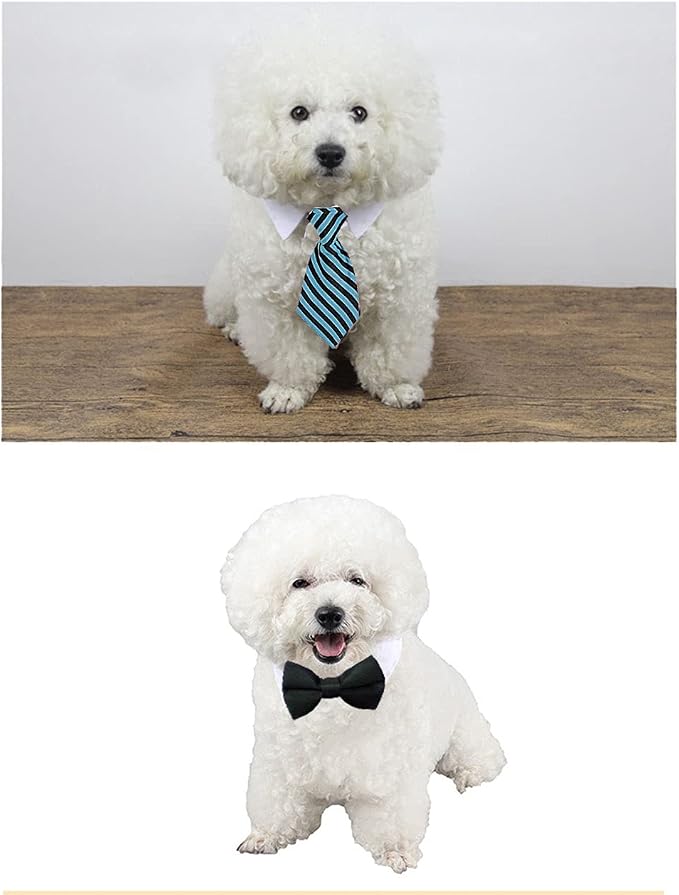 4 Pieces Pets Dog Cat Bowtie Pet Costume Adjustable Formal Necktie Collar - Image 6