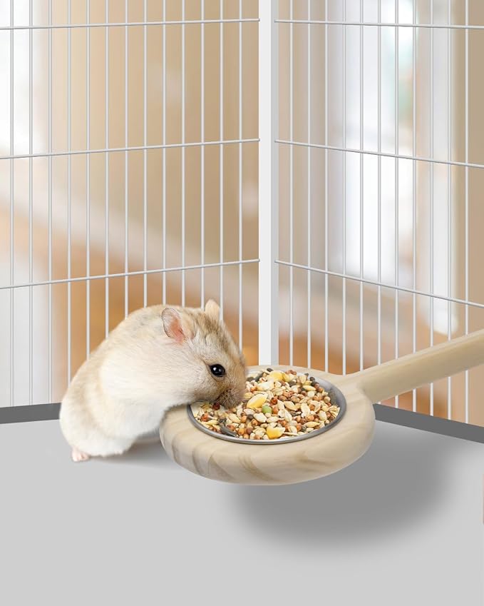 KATUMO Bird Perch Bird Feeding Cup Parrot Wood Perch Stand Toy Bird Cage - Image 7