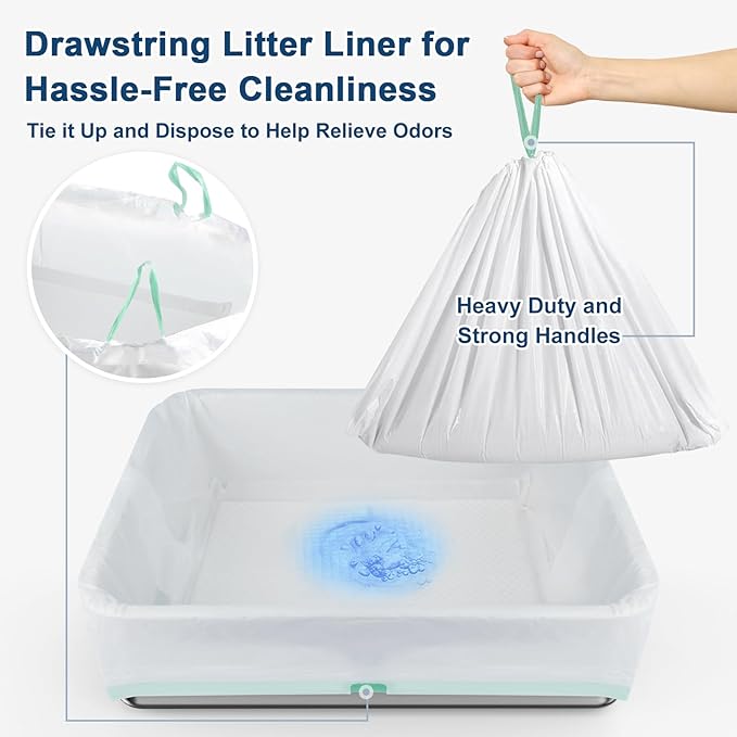 19.6''x13.7''x6'' Suzzipaws Stainless Steel Litter Box, Open Top Sifting Litter - Image 5