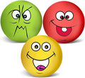 3.14" Squeaky Dog Toys Funny Smile Face Chewing Latex Rubber Soft Fetch Play by Coricorsu