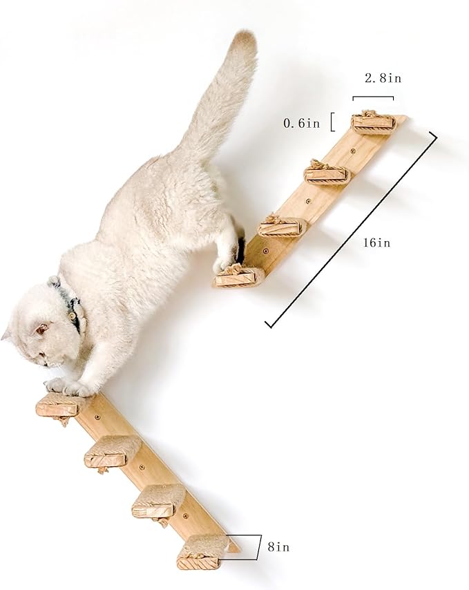 2 Pack 4 Steps Cat Wall Shelves and Stairs - Image 3