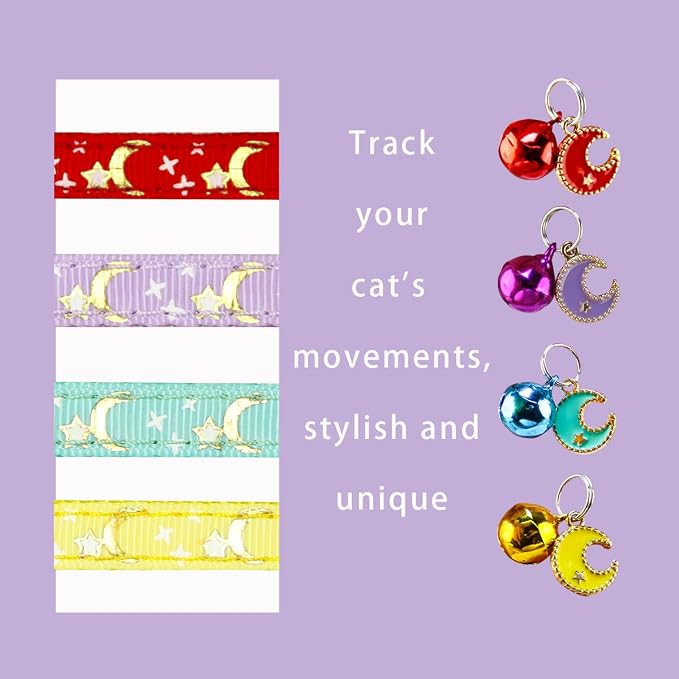 Yizepet Cat Collars with Bells, Breakaway Kitten Collar, Cute Kitty Collar - Image 3