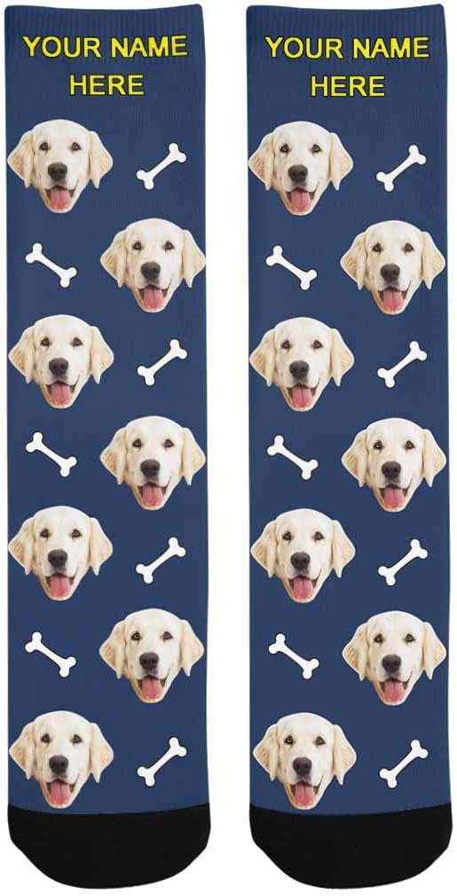 MyPupSocks Custom Personalized Photo Pet Face Socks, Cat and Dog Tracks Paws - Image 4