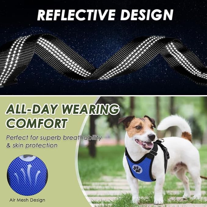 SlowTon Dog Seat Belt Harness for Car, Dog Car Harness Adjustable Mesh - Image 7