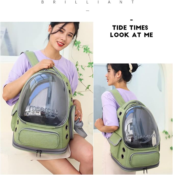 Cat Bubble Backpack, Breathable Cat Backpack Carrier Large Space Pet Travel - Image 5