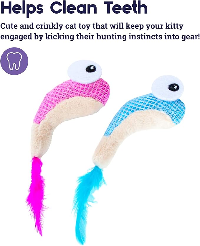 Catstages Petstages Dental Shrimpies Catnip Cat Chew Toy - Image 2