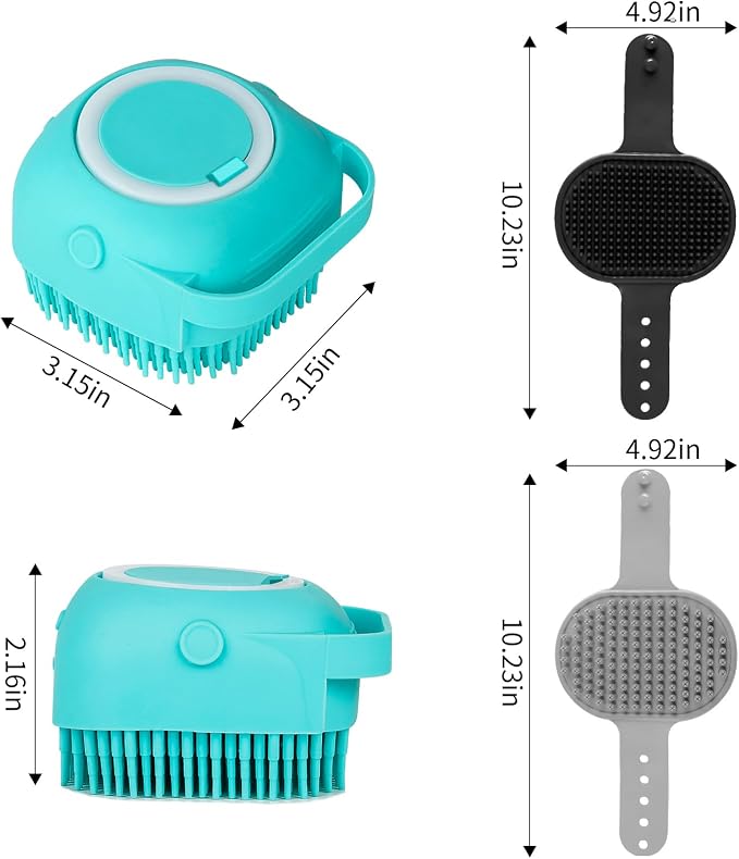 Comotech 6PCS Dog Bath Brush & Dog Toothbrush | Adjustable Handle Shampoo Brush - Image 6