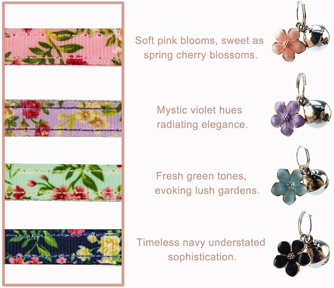 Yizepet Cat Collars with Bells, Breakaway Kitten Collar, Cute Kitty Collar - Image 3