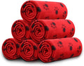 Comsmart Dog Blankets for Small Dogs, 6 Pack Puppy Blanket Cute Paw Print Pet by Comsmart