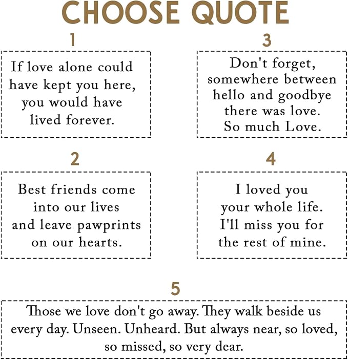 Personalized Memorial Headstone Marker: Honor Your Cat or Dog, Simple Lasting - Image 3
