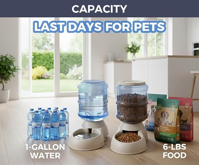 Pet Feeding Solution Automatic Cat & Dog Cafe Feeder and Water Dispenser in Set - Image 4