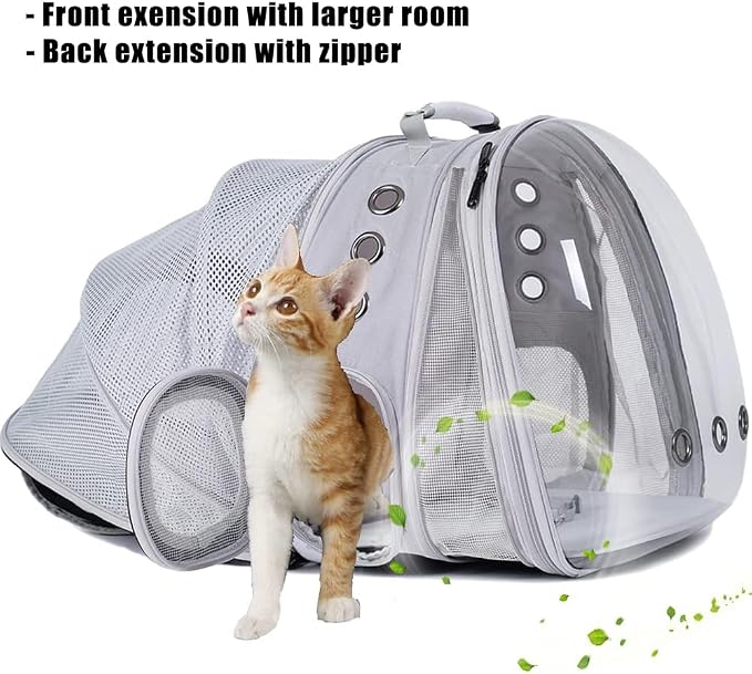 Dual Expandable Cat Backpack Carrier, Fit up to 20 lbs, Expandable Pet Carrier - Image 4
