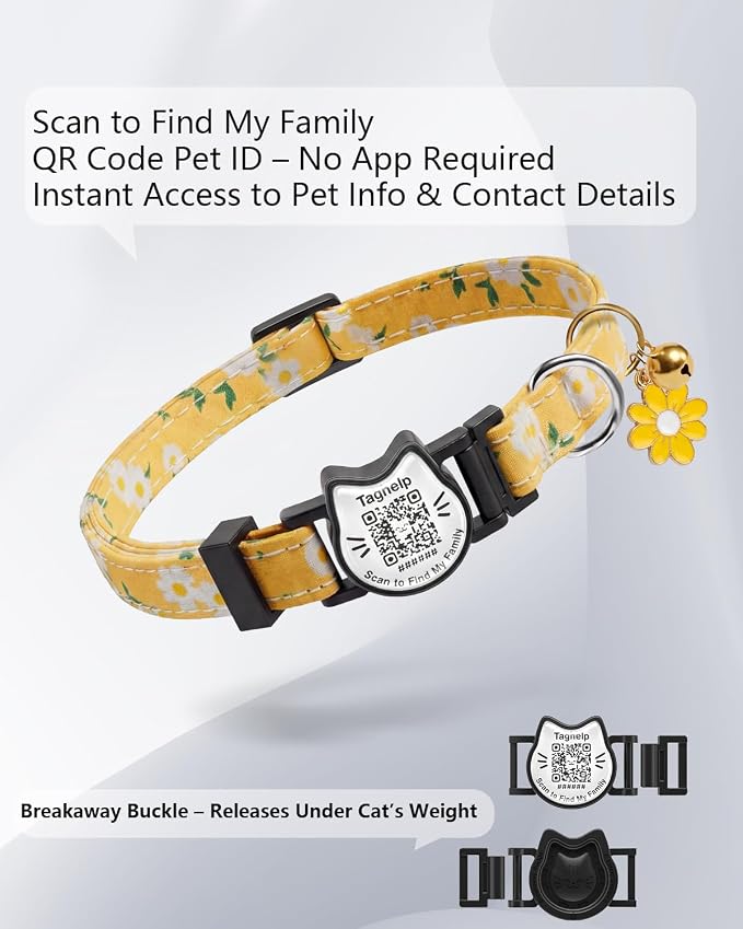 4 Pack-QR Code Cat Collar Breakaway Safe - Image 4